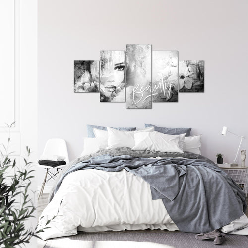 Runa Art - Bilder Blumen Vintage 200 x 100 cm 5 Teilig XXL Wanddekoration Design Bunt 039351c