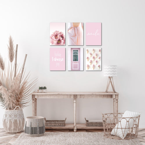 Novart Wandbilder Set Fashion - KOMPLETT AUFHÄNGFERTIG - Made in Germany - Moderne Bilder  Wohnzimmer Mädchen Teenager - N008464a