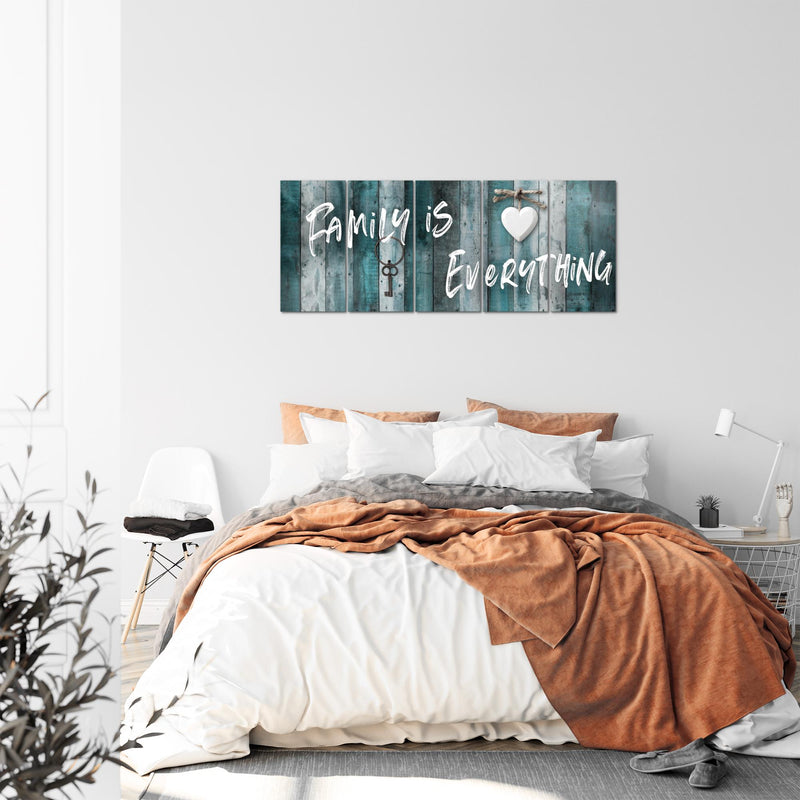 Runa Art Bild Home Abstrakt Wandbilder auf Vlies Leinwand 5 Teilig Wanddekoration Schlafzimmer Wohnzimmer 040256b
