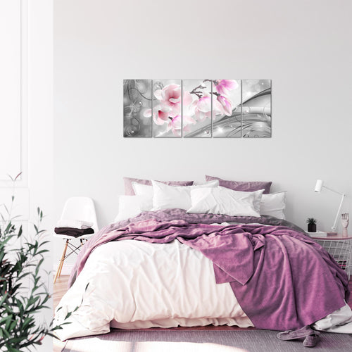 Runa Art Bild Blumen Abstrakt Wandbilder auf Vlies Leinwand 5 Teilig Wanddekoration Wohnzimmer Schlafzimmer 035356a