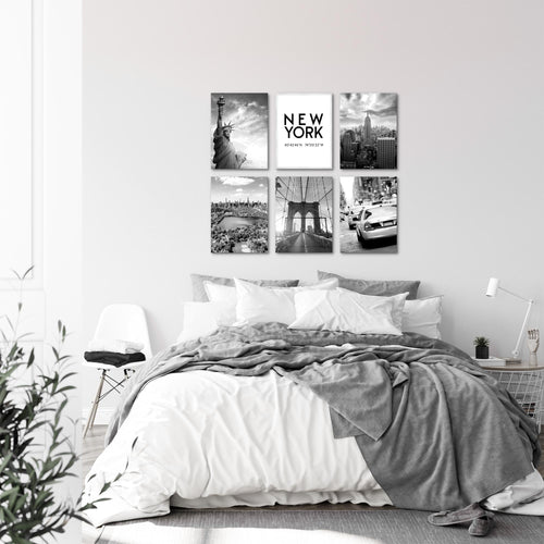 Novart Wandbilder - KEIN EXTRA RAHMEN BENÖTIGT - Wohnzimmer Büro - Bilder Modern New York City - USA - N013165a
