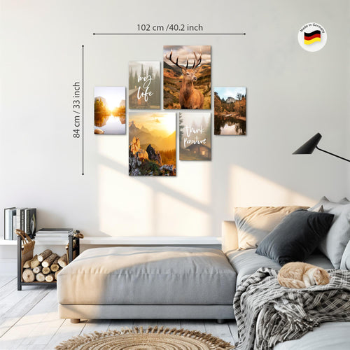 Novart Bilder Landschaft Natur - KOMPLETT AUFHÄNGFERTIG - - Novart Wandbilder - Wohnzimmer Schlafzimmer Büro N033063a