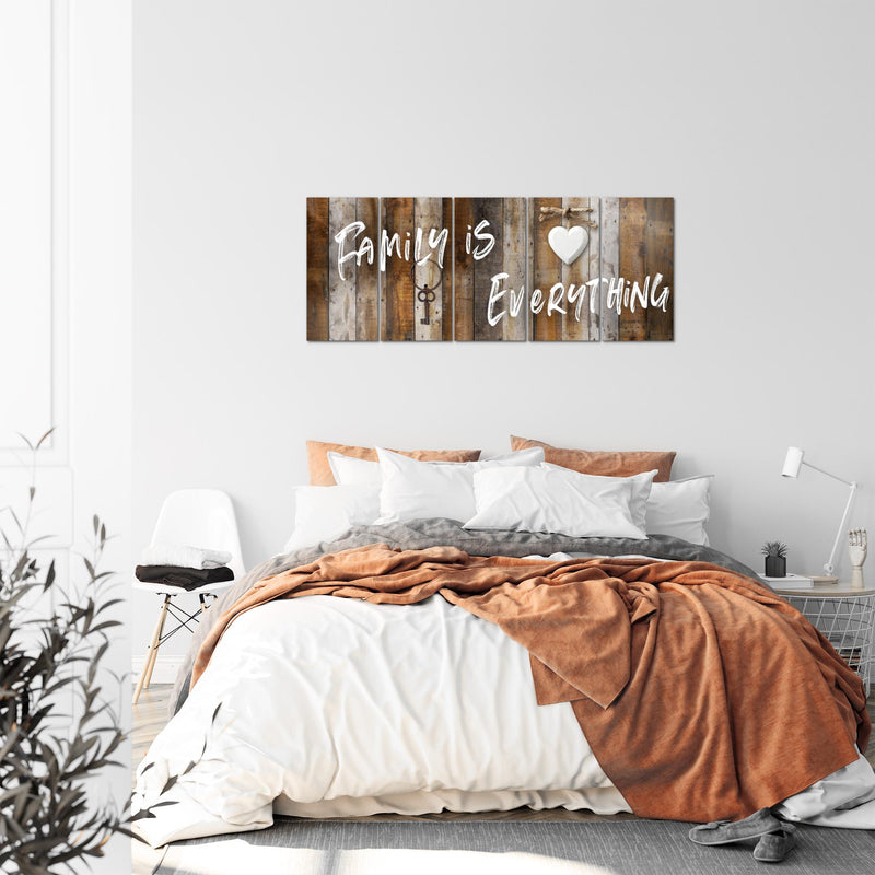 Runa Art Bild Home Abstrakt Wandbilder auf Vlies Leinwand 5 Teilig Wanddekoration Schlafzimmer Wohnzimmer 040256a