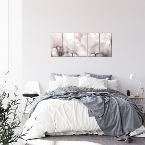 Runa Art Bild Blumen Pflanzen Wandbilder auf Vlies Leinwand 5 Teilig Wanddekoration Wohnzimmer Schlafzimmer Büro 203956c