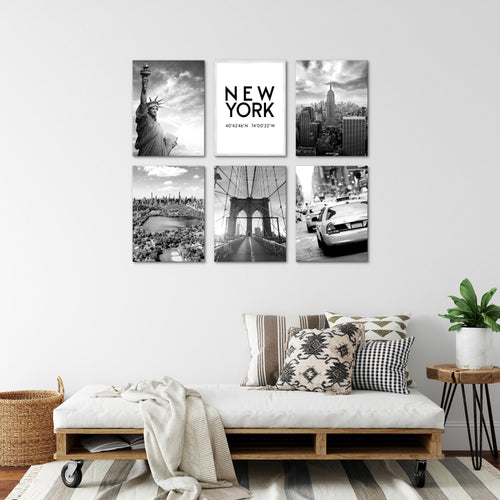 Novart Wandbilder - KEIN EXTRA RAHMEN BENÖTIGT - Wohnzimmer Büro - Bilder Modern New York City - USA - N013165a