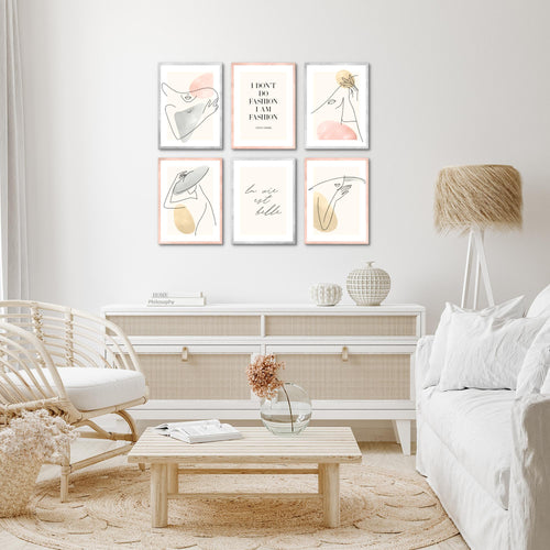 Novart Wandbilder - KEIN EXTRA RAHMEN BENÖTIGT - Wohnzimmer Mädchen Teenager - Bilder Modern Fashion - mit Spruch - N022065a
