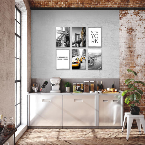 Novart Wandbilder Set New York City Taxi - KOMPLETT AUFHÄNGFERTIG - Made in Germany - Moderne Bilder  Wohnzimmer Schlafzimmer - N006364a