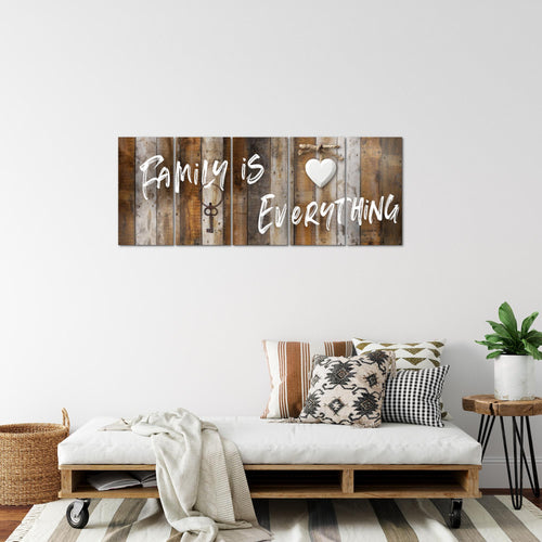 Runa Art Bild Home Abstrakt Wandbilder auf Vlies Leinwand 5 Teilig Wanddekoration Schlafzimmer Wohnzimmer 040256a