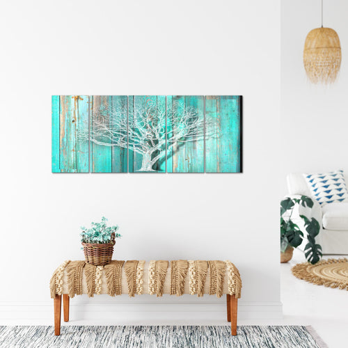 Runa Art Bild Baum Abstrakt Wandbilder auf Vlies Leinwand 5 Teilig Wanddekoration Wohnzimmer 039956c