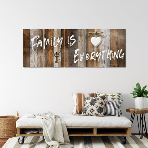Runa Art Wandbild XXL Home Abstrakt Schlafzimmer Wohnzimmer 200 x 80 cm Beige Braun 5 Teilig - Made in Germany - 040255a