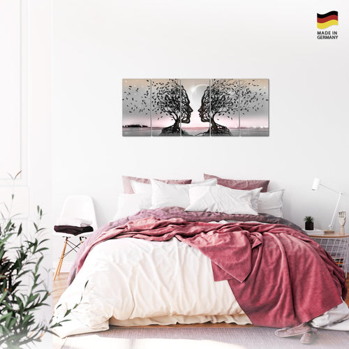 Runa Art Bild Abstrakt Wandbilder auf Vlies Leinwand 5 Teilig Wanddekoration Wohnzimmer Schlafzimmer Büro 044856b