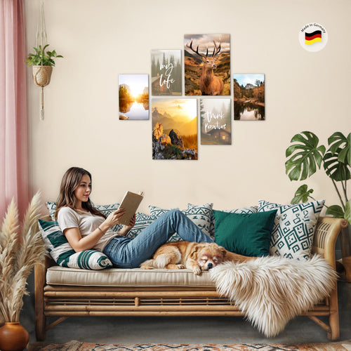 Novart Bilder Landschaft Natur - KOMPLETT AUFHÄNGFERTIG - - Novart Wandbilder - Wohnzimmer Schlafzimmer Büro N033063a