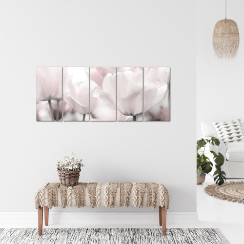 Runa Art Bild Blumen Pflanzen Wandbilder auf Vlies Leinwand 5 Teilig Wanddekoration Wohnzimmer Schlafzimmer Büro 203956c
