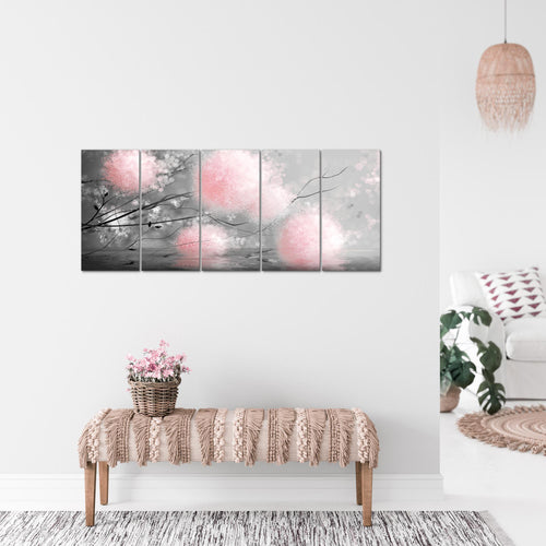 Runa Art Bild Pusteblumen Wandbilder auf Vlies Leinwand 5 Teilig Wanddekoration Wohnzimmer Schlafzimmer 044256b