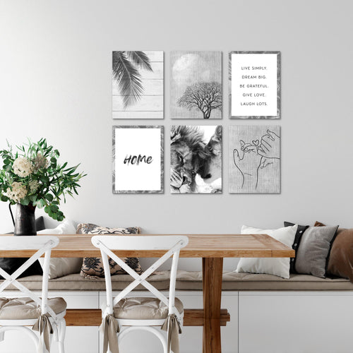 Novart Wandbilder - KEIN EXTRA RAHMEN BENÖTIGT - Wohnzimmer Schlafzimmer - Bilder Modern Home - Löwen Liebe - N018565c