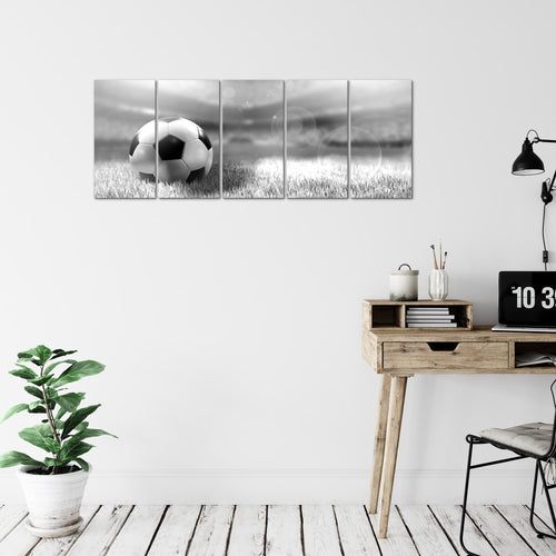 Runa Art Bild Fussball Wandbilder auf Vlies Leinwand 5 Teilig Wanddekoration Wohnzimmer Schlafzimmer 402456b