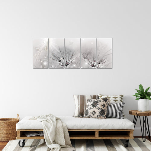 Runa Art Bild Pusteblume Wandbilder auf Vlies Leinwand 5 Teilig Wanddekoration Wohnzimmer Schlafzimmer 016956c