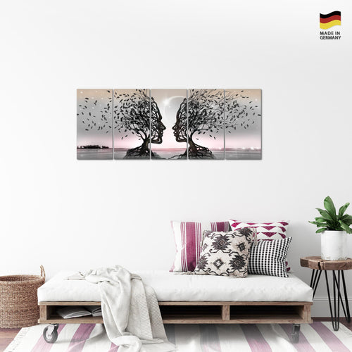 Runa Art Bild Abstrakt Wandbilder auf Vlies Leinwand 5 Teilig Wanddekoration Wohnzimmer Schlafzimmer Büro 044856b