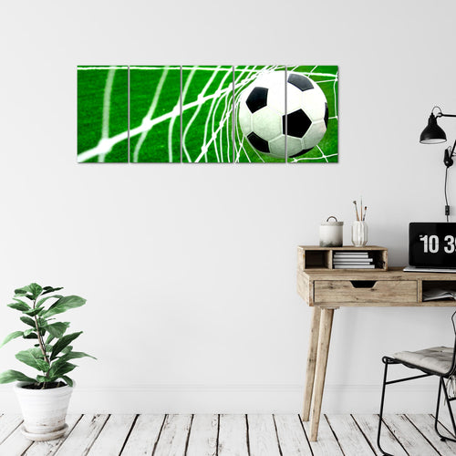 Runa Art Bild Fussball Wandbilder auf Vlies Leinwand 5 Teilig Wanddekoration Wohnzimmer Schlafzimmer 611456a