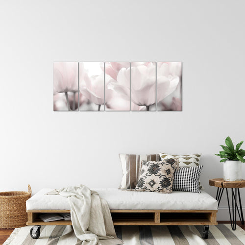 Runa Art Bild Blumen Pflanzen Wandbilder auf Vlies Leinwand 5 Teilig Wanddekoration Wohnzimmer Schlafzimmer Büro 203956c