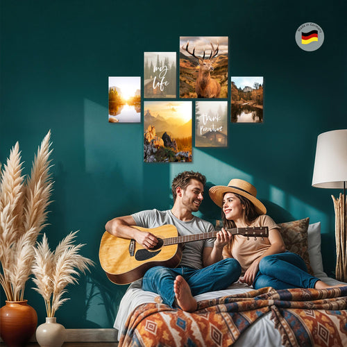 Novart Bilder Landschaft Natur - KOMPLETT AUFHÄNGFERTIG - - Novart Wandbilder - Wohnzimmer Schlafzimmer Büro N033063a
