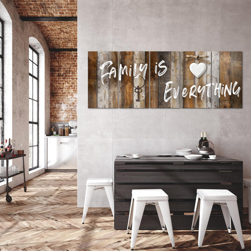 Runa Art Wandbild XXL Home Abstrakt Schlafzimmer Wohnzimmer 200 x 80 cm Beige Braun 5 Teilig - Made in Germany - 040255a