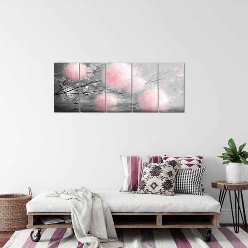 Runa Art Bild Pusteblumen Wandbilder auf Vlies Leinwand 5 Teilig Wanddekoration Wohnzimmer Schlafzimmer 044256b