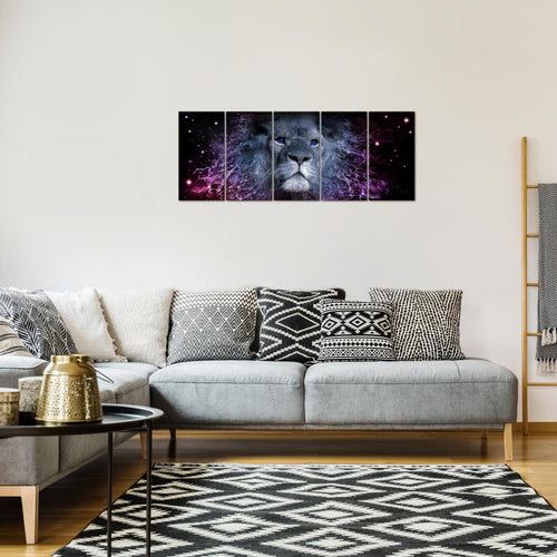 Runa Art Bild Sternzeichen Löwe Wandbilder auf Vlies Leinwand 5 Teilig Wanddekoration Wohnzimmer Schlafzimmer 040756c