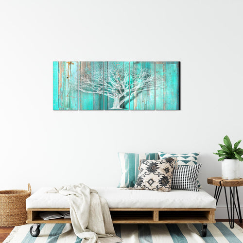 Runa Art Bild Baum Abstrakt Wandbilder auf Vlies Leinwand 5 Teilig Wanddekoration Wohnzimmer 039956c