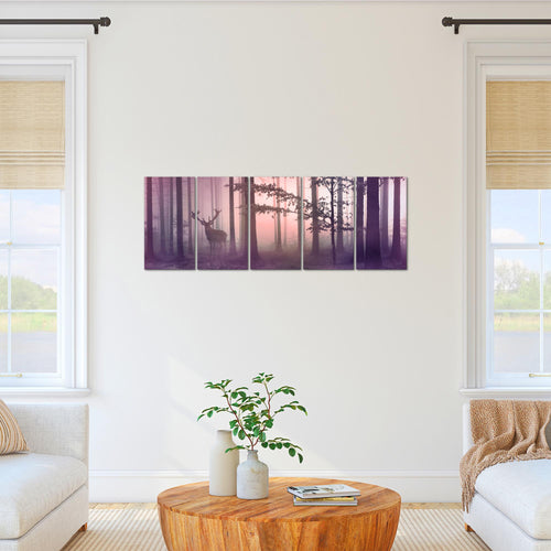 Runa Art Bild Landschaft Wandbilder auf Vlies Leinwand 5 Teilig Wanddekoration Wohnzimmer Schlafzimmer Büro 013456b