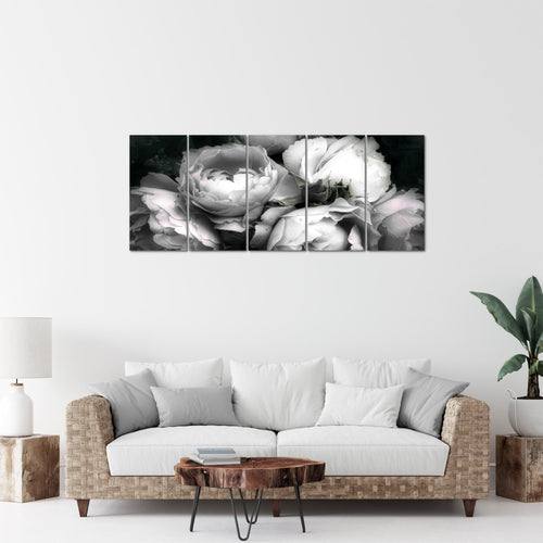 Runa Art Bild Blumen Rosen Wandbilder auf Vlies Leinwand 5 Teilig Wanddekoration Wohnzimmer Schlafzimmer 039156c