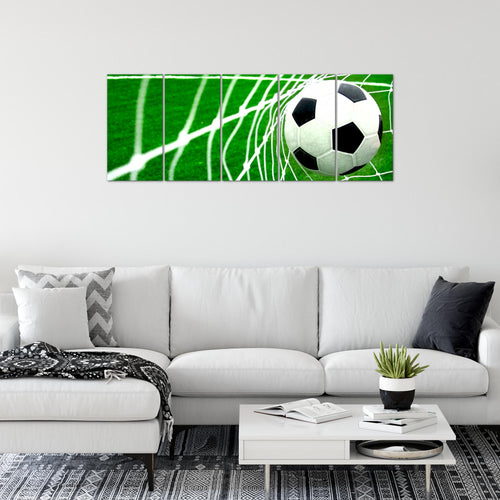 Runa Art Bild Fussball Wandbilder auf Vlies Leinwand 5 Teilig Wanddekoration Wohnzimmer Schlafzimmer 611456a