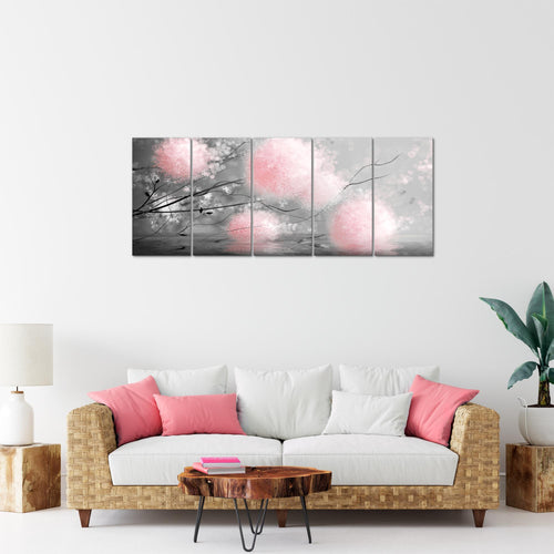 Runa Art Bild Pusteblumen Wandbilder auf Vlies Leinwand 5 Teilig Wanddekoration Wohnzimmer Schlafzimmer 044256b
