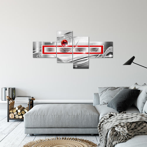 Runa Art Wandbilder Set XXL Abstrakt Wohnzimmer Schlafzimmer Büro Abstraktion 4 Teilig - Made in Germany - 108245a