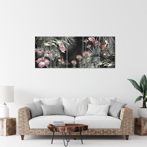 Runa Art Bild Blumen Wandbilder auf Vlies Leinwand 5 Teilig Wanddekoration Wohnzimmer Schlafzimmer 043356b