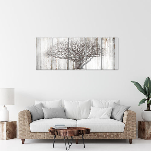 Runa Art Bild Baum Abstrakt Wandbilder auf Vlies Leinwand 5 Teilig Wanddekoration Wohnzimmer 039956b