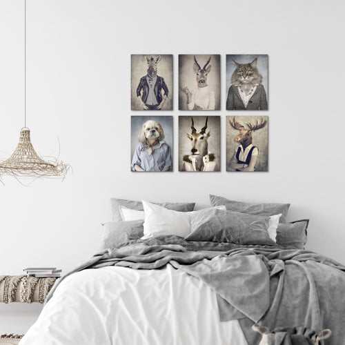 Novart Wandbilder - KEIN EXTRA RAHMEN BENÖTIGT - Wohnzimmer Schlafzimmer - Bilder Modern Abstrakt - Tiere - N019265a