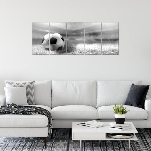 Runa Art Bild Fussball Wandbilder auf Vlies Leinwand 5 Teilig Wanddekoration Wohnzimmer Schlafzimmer 402456b