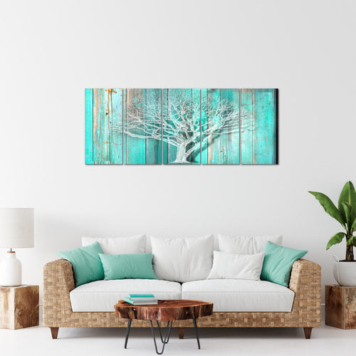 Runa Art Bild Baum Abstrakt Wandbilder auf Vlies Leinwand 5 Teilig Wanddekoration Wohnzimmer 039956c