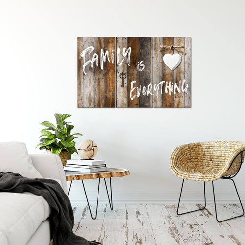 Runa Art Wandbilder Home Abstrakt Bild XXL Schlafzimmer Wohnzimmer Beige Braun Vintage 120 x 80 cm 3 Teilig 040231a