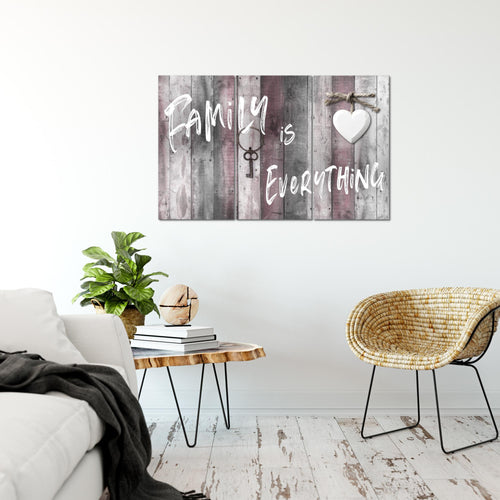 Runa Art Wandbilder Home Abstrakt Bild XXL Schlafzimmer Wohnzimmer Grau Rosa Holz 120 x 80 cm 3 Teilig 040231c