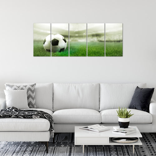 Runa Art Bild Fussball Wandbilder auf Vlies Leinwand 5 Teilig Wanddekoration Wohnzimmer Schlafzimmer 402456c