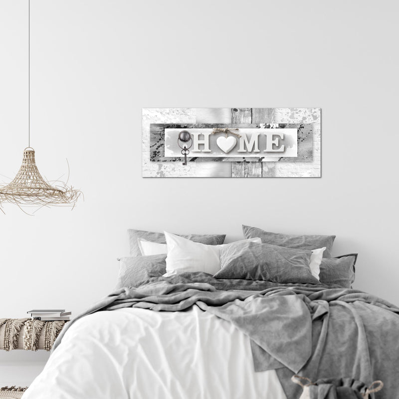 Runa Art Wandbild Love 100 x 40 cm Modern Bild auf Vlies Leinwand Schwarz Wohnzimmer Schlafzimmer Büro Zuhause 013712c