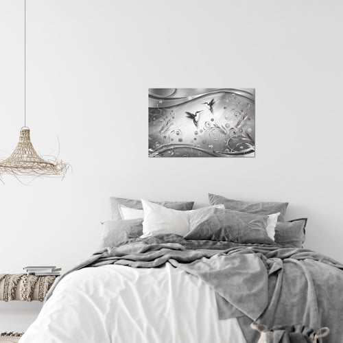 Runa Art Bild Vintage Vogel Modern Wandbilder Wohnzimmer Schlafzimmer 1 Teilig - Made In Germany - Abstrakt Schwarz Weiss Flur 038315c