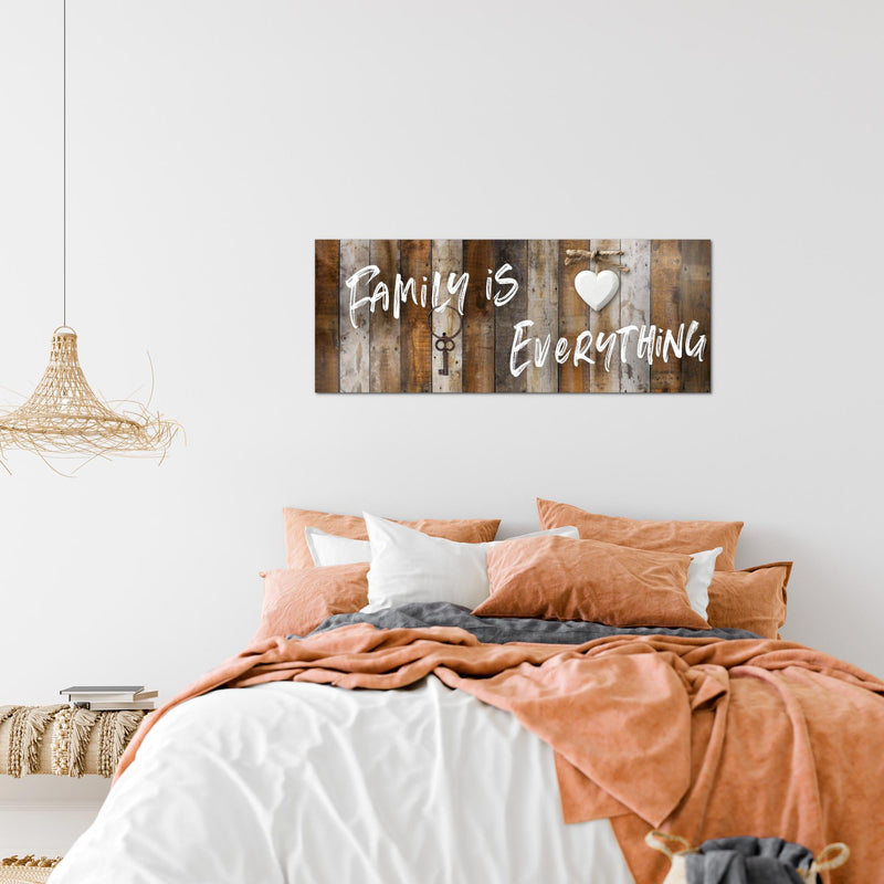 Runa Art Wandbild Home Abstrakt 1 Teilig 100 x 40 cm Modern Bild auf Vlies Leinwand Vintage Schlafzimmer Wohnzimmer Beige Braun 040212a