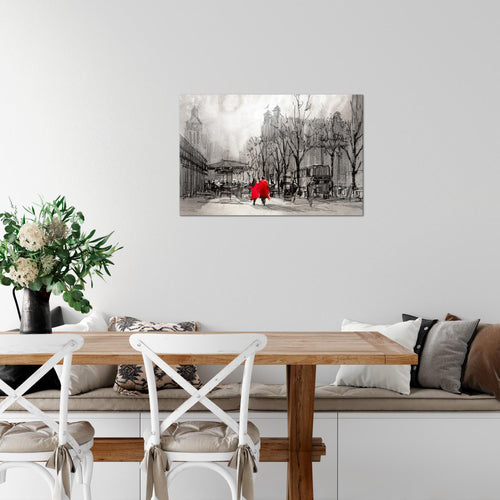 Runa Art Bild London Modern Wandbilder Wohnzimmer Schlafzimmer 1 Teilig - Made In Germany - Stadt Abstrakt Grau Flur 009715c