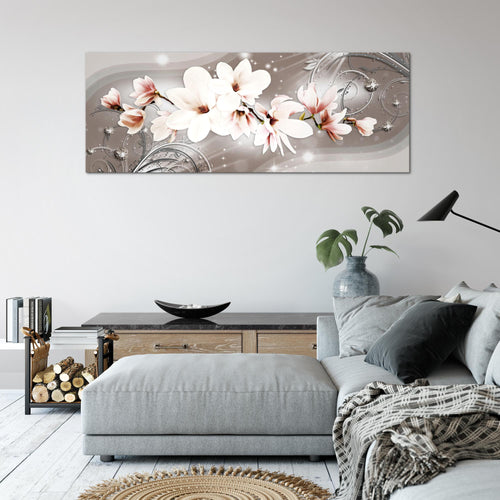 Runa Art Wandbild Landschaft 100 x 40 cm Modern Bild auf Vlies Leinwand Blau Wohnzimmer Schlafzimmer Büro Natur 006212a