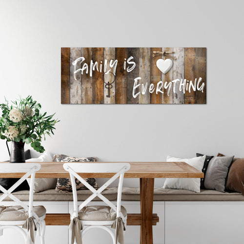 Runa Art Wandbild Home Abstrakt 1 Teilig 100 x 40 cm Modern Bild auf Vlies Leinwand Vintage Schlafzimmer Wohnzimmer Beige Braun 040212a