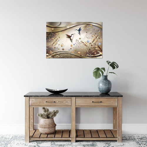 Runa Art Bild Vintage Vogel Modern Wandbilder Wohnzimmer Schlafzimmer 1 Teilig - Made In Germany - Abstrakt Biege Braun Flur 038315a