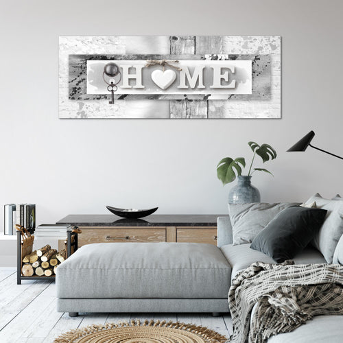 Runa Art Wandbild Love 100 x 40 cm Modern Bild auf Vlies Leinwand Schwarz Wohnzimmer Schlafzimmer Büro Zuhause 013712c